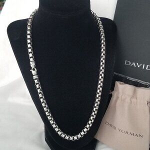 DAVID YURMAN - 100% Authentic 5.2mm BOX Chain Link Necklace - 20" length - NEW!